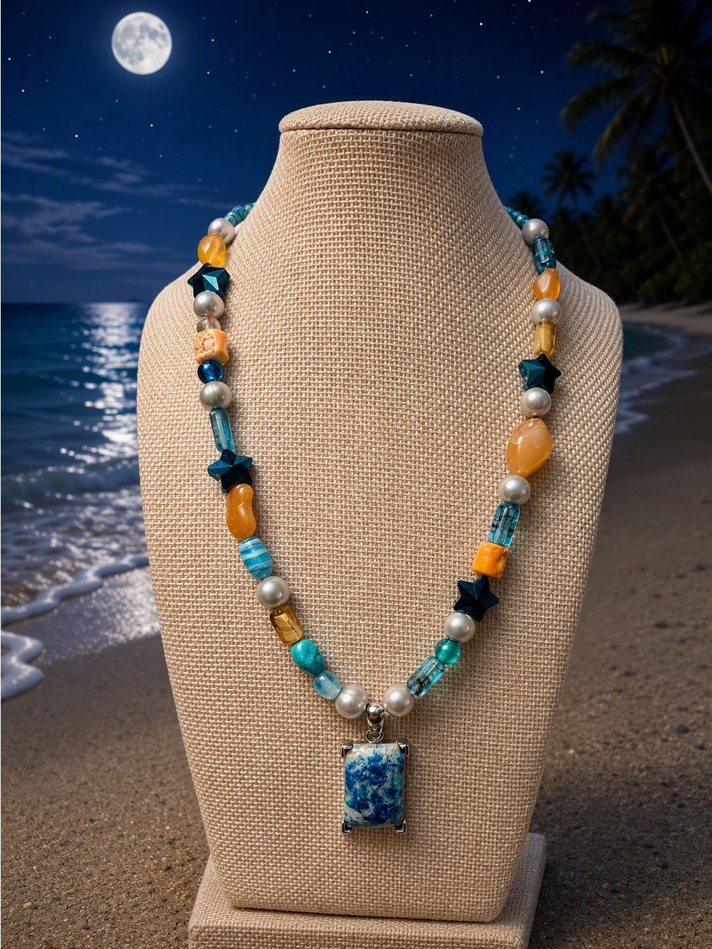 Artisan Made Necklace: The Sea and the Stars